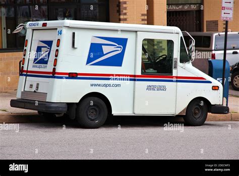 BALTIMORE, USA - JUNE 12, 2013: United States Postal Service van in ...