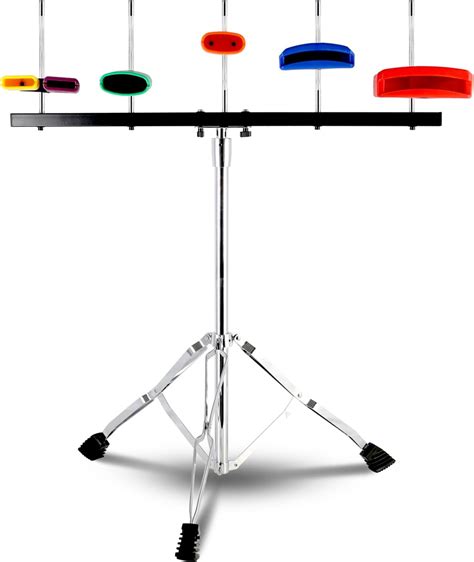 Ranming Jam Block Set With Height Adjustable Stand And Plastic Cowbells