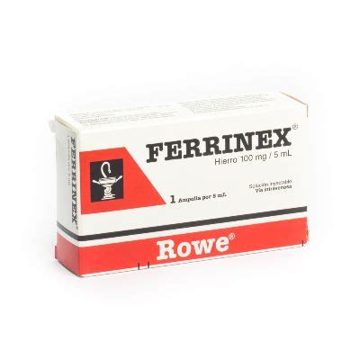 Ferrinex 100mg 5ml 1ampolla Hierro Klinos Rowe 100mg 5mL X 1 Ampolla