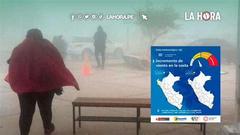 Perú Indeci Advierte Incremento De La Velocidad Del Viento En La Costa Del 3 Al 4 De Setiembre