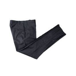 Kiton Black Wool Dress Pants Smoking Isuit