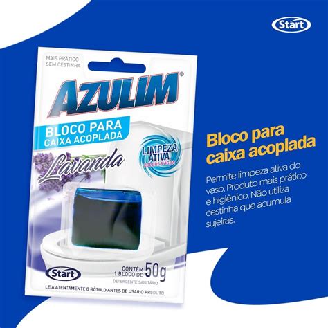 Bloco Para Caixa Acoplada Floral Lavanda Marine 50g Azulim Start