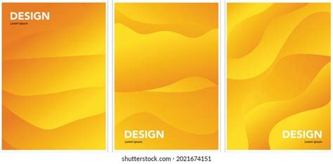 Abstract Yellow Gradient Shapes Background Poster Stock Vector Royalty