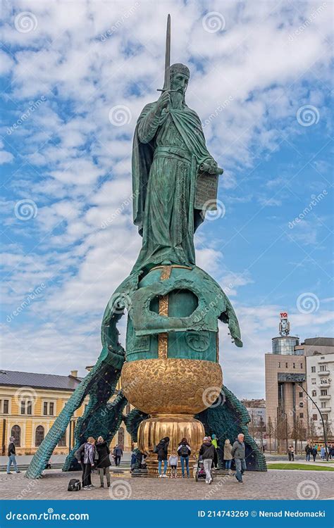 Statue Of Serbian King Stefan Nemanja Monument To Stefan Nemanja In