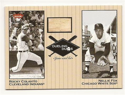 Rocky Colavito Game Used Bat Card Chicago White Sox Comiskey Park