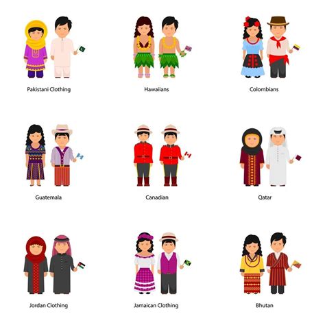 Avatars Wearing Cultural Fashion Dresses Around the World 2164538 ...