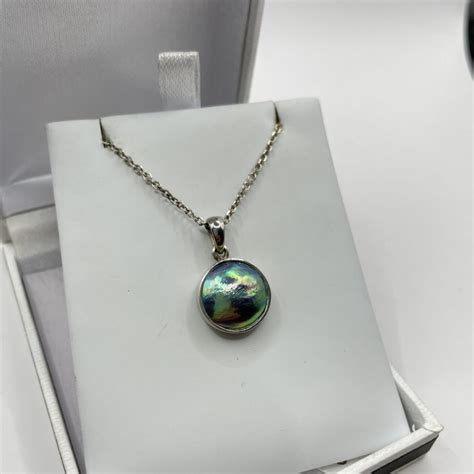 Round Paua Pearl Necklace Seashell Story Kaikoura