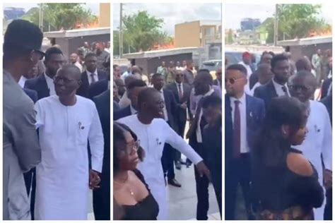 Reactions As Governor Sanwo Olu Visits Harvesters Church Shakes Hands