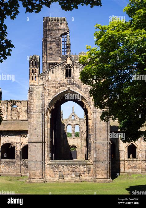 Kirkstall Abbey From Abbey Road Kirkstall Leeds West Yorkshire England