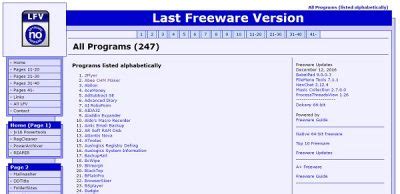 list  websites    version software  windows pc