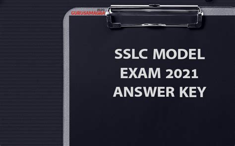 Sslc Model Exam 2021 Answer Key