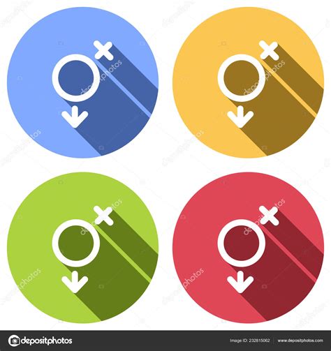 Gender Symbol Linear Symbol Simple Transgender Icon Set White Icons