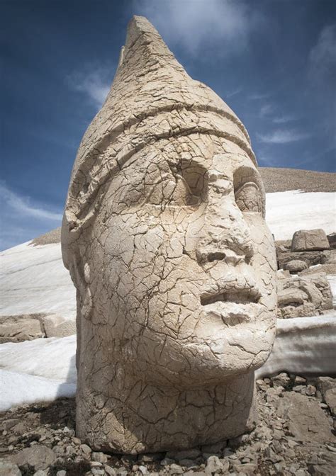 Mount Nemrut head statues stock image. Image of relief - 249970041