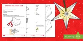 3D Star Paper Model Christmas Tree Star Template F 2