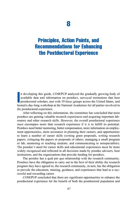 Reading Enhancing The Postdoctoral Experience For Scientists And