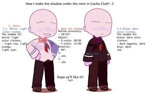 How I Make The Shadow Under The Neck In Gacha Club Gacha By Marie