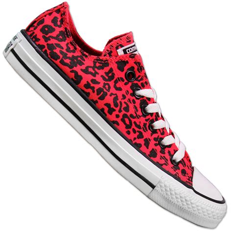 Converse All Star Chucks Taylor Ox Ct Diva Shoes Pink Leopard 143955f