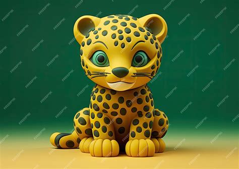 Premium Photo | Jaguar Animal Character craft with isolated studio ...