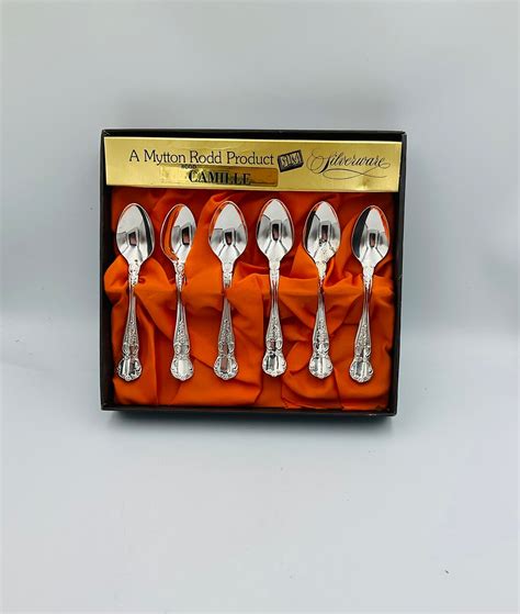 Boxed Set Of Six Silver Plated Tea Spoons By Mytton Rodd Etsy