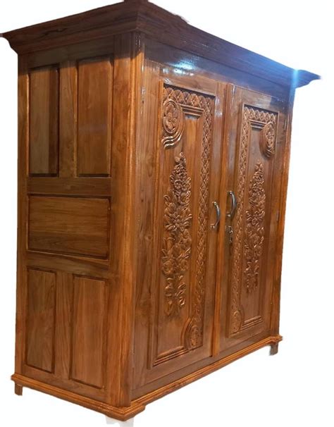 Doors Feet Brown Teak Wood Almirah Without Locker At Rs