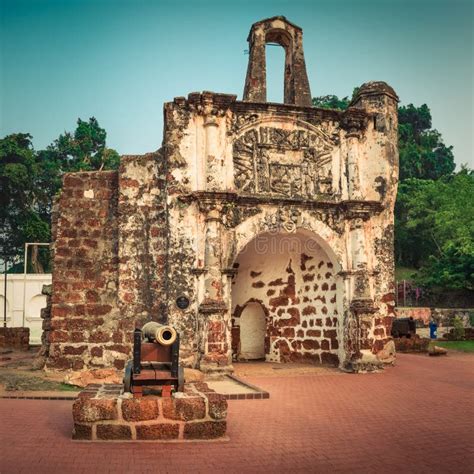 Surviving Gate of the a Famosa Fort in Malacca, Malaysia Stock Photo - Image of gate, landscape ...