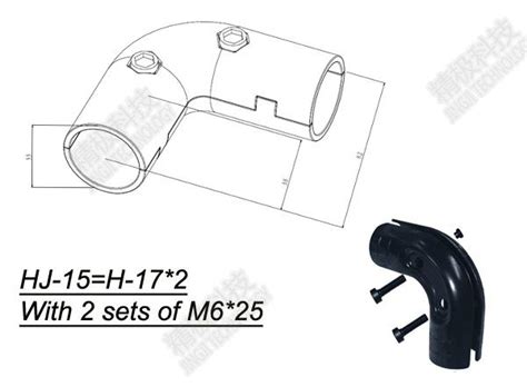 90 Degree Ebow Metal Joint L Shape Connectors For Industrial Storage HJ 15