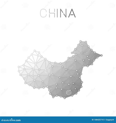 China Polygonal Vector Map Stock Vector Illustration Of Chart