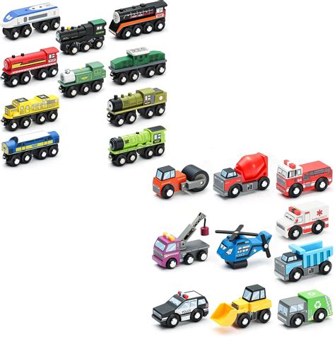 Amazon Sainsmart Jr Wooden Train Set Accessories Magnetic Toy