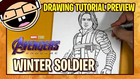 Preview How To Draw The Winter Soldier Avengers Tutorial Time