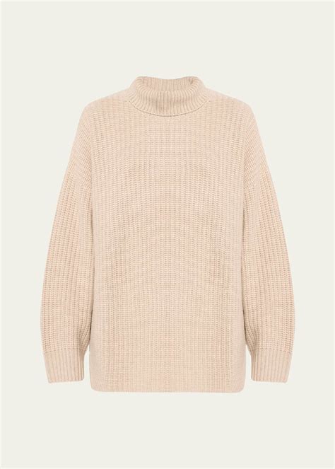 Lisa Yang Therese Cashmere Ribbed Turtleneck Sweater Bergdorf Goodman