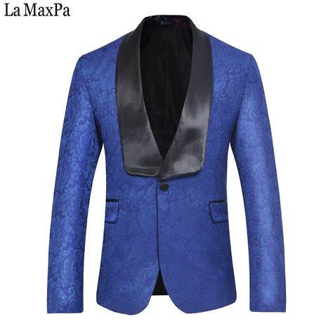 La Maxpa Fashion Brand Men Suit Blazers Jacket Casual Slim Fit Spring