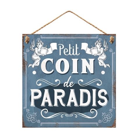 Plaque métal petit coin de paradis PLAQUES METAL Bar Humour inexmob