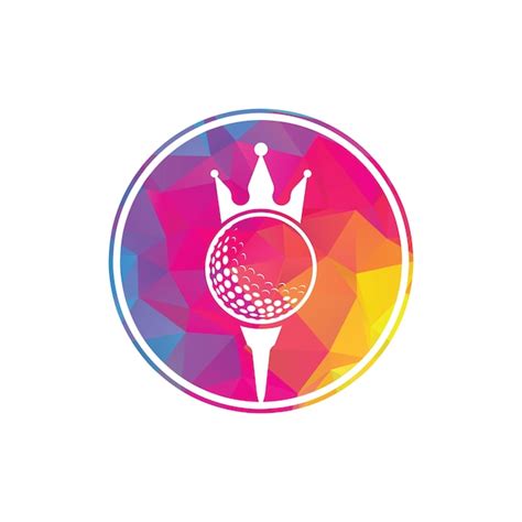 Dise O Del Logotipo Del Vector De Golf De King Bola De Golf Con Icono