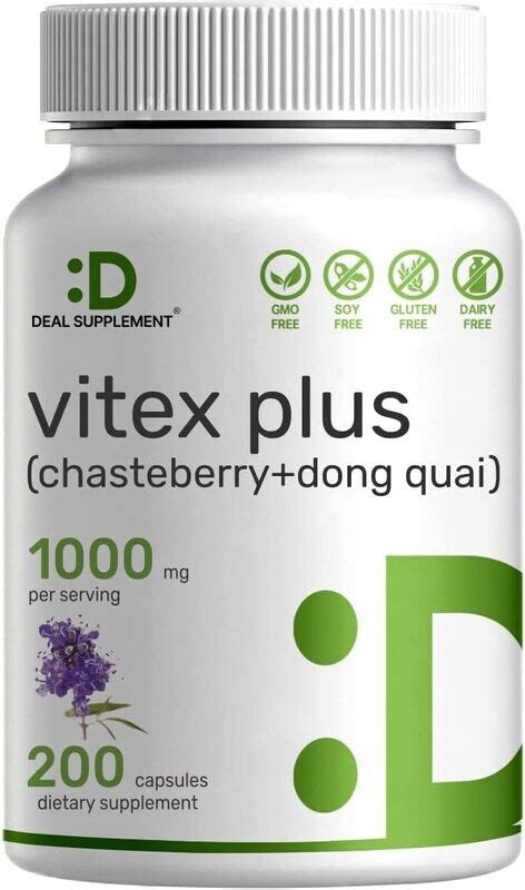 Vitex Supplement for Women - Vitex Chasteberry Supplement 1000mg Plus ...