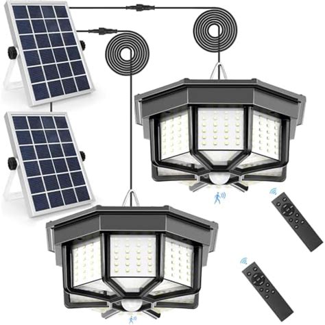 Ufanore Lamparas Solar Exterior 1200LM 288LED Y 4400mAh Luces Solares