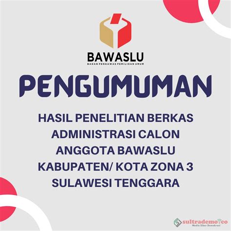 Timsel Umumkan Hasil Seleksi Administrasi Calon Anggota Bawaslu