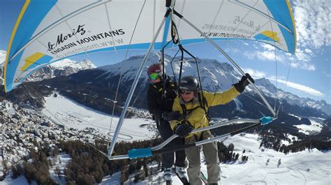 Gleitschirmfliegen Auf Muottas Muragl Engadin St Moritz Mountains