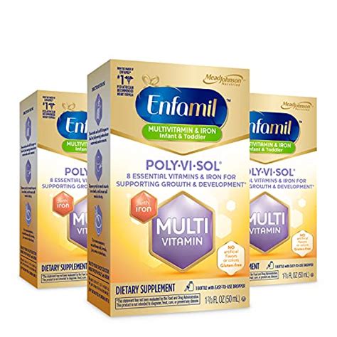 Enfamil Baby Vitamin Poly Vi Sol With Iron Multivitamin Supplement