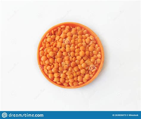 Red Lentils In Isolated Background Stock Image Image Of Nature