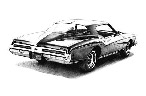 1973 Buick Riviera Drawing By Nick Toth Fine Art America