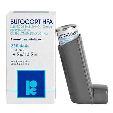 Butocort Hfa Beclometasona 50 Mcg Inhalador Bucal 250 Dosis Cruz Verde