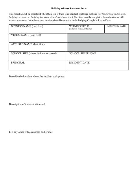 50 Professional Witness Statement Forms And Templates Templatelab