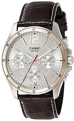 Casio Enticer Chronograph White Dial Men S Watch MTP 1374L 7AVDF A835