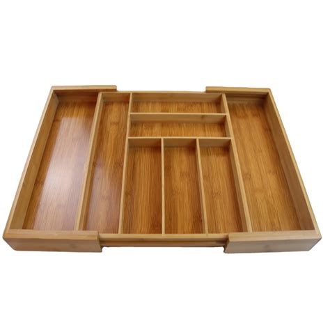 Expandable Bamboo Kitchen Drawer Organizer Wood Cutlery Tray For Kitchen Silverware Buy Wood