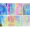 Litmind Pack Stained Glass Sheets Variety Pack X Inch Iridescent