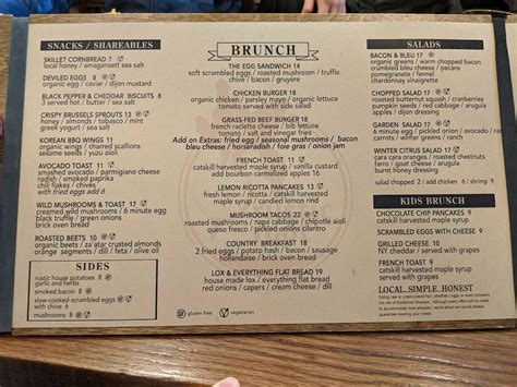 Menu At Rustic Root Pub And Bar Woodbury