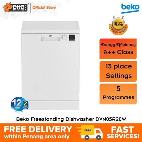 Penang Only Beko Dvn R W Freestanding Dishwasher Place Settings