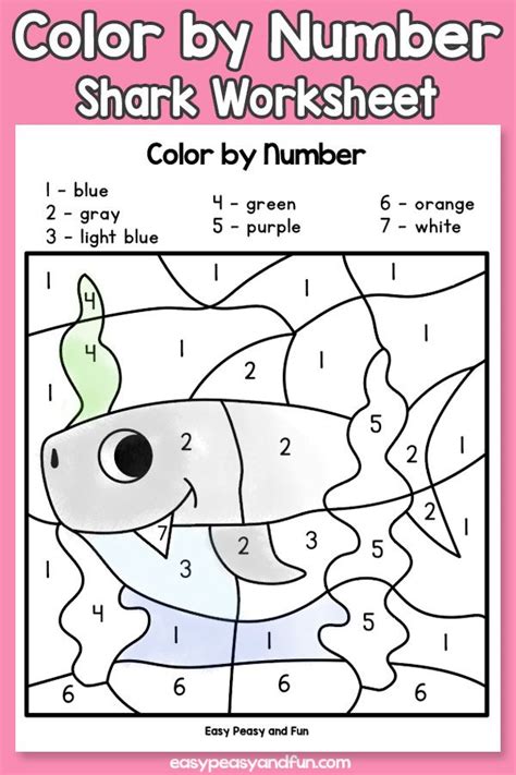 Baby Shark Color By Number