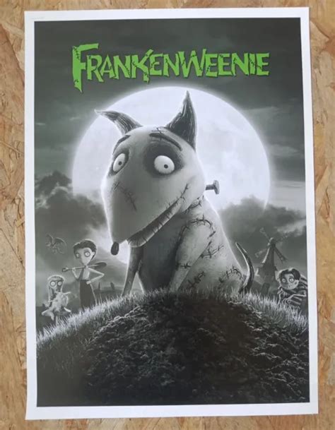 Affiche Poster Du Film Frankenweenie De Tim Burton Cm X Cm