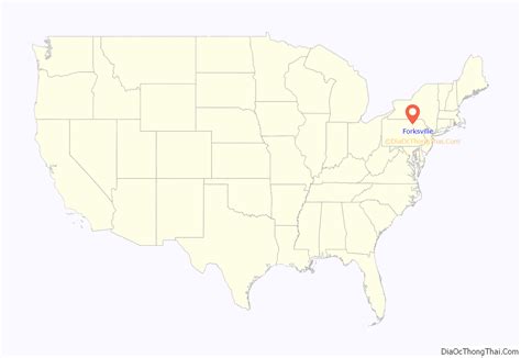 Map of Forksville borough